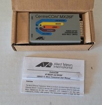  ALLIED TELESYN TRANSCEIVER FIBER OPTIC AT-MX26F-05 New  - £13.66 GBP