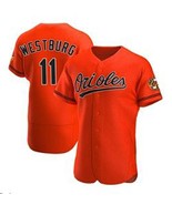 Jordan Westburg #11 Orioles Men&#39;s Replica Home Orange Jersey  - All Stit... - $67.79 CAD