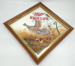 Miller High Life Beer Sign Mirror First Flush Grouse Diamond Series 18&quot; ... - $103.94