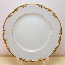 Mikasa Venice Bread and Butter Cake Plate 6-5/8&quot; White Fine China Gold T... - £11.07 GBP