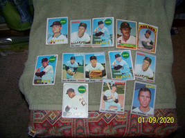 lot of {13}vintage topps baseball trading cards  60&#39;s&amp;70&#39;s{sanfrancisco giants} - £6.20 GBP