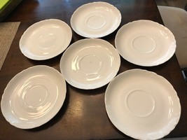 Vintage LHS Hutschenreuther Selb Bavaria White Saucers 4 1/2” Lot Of 6 - $13.50