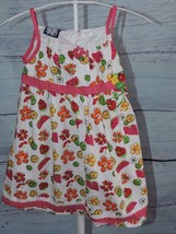 So La Vita Sundress Sleeveless Dress Toddler Girls 4T Summer Picnic Watermelon - £8.83 GBP