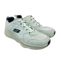 Skechers Men&#39;s D’Lux Fitness Casual Athletic Sneakers White/Navy Size 12M - £52.98 GBP