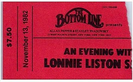 Lonnie Liston Smith Ticket Stub November 13 1982 Bottom Line NY - £26.60 GBP