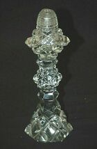 Elegant Cut Crystal Footed Salt or Pepper Shaker Single 8" Glassware - $49.49