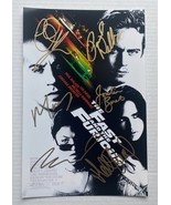 The Fast and the Furious cast signed autographed 8x12 photo Paul Walker + COA - €240,61 EUR