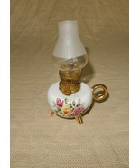 Vintage Arnart Creations white porcelain oil finger lamp w/ flower details - $20.00
