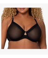 Curvy Couture All You Mesh Bra - Women&#39;s Size 34DD Black New With Tags #... - £19.36 GBP