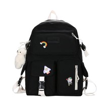 School Backpack Solid Women&#39;s Korean Students Trend BackpaFor Girls Design Femal - £37.68 GBP