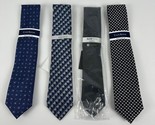 Alfani, Perry Ellis, Club Room Mens Lot of 4 Polyester Assorted Ties-OS - £21.20 GBP