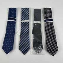 Alfani, Perry Ellis, Club Room Mens Lot of 4 Polyester Assorted Ties-OS - £21.23 GBP