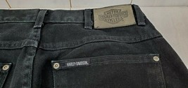 Harley Davidson Jeans Womens Straight Leg Black Jeans Size 14 32 x 30 Free Ship - £16.96 GBP