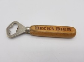 Collectible Becks Bier Wood Handle Beer Bottle Opener Made In Germany Vintage - £9.29 GBP