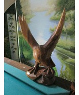 Wood Carving Compatible with Eagle Sculpture Figurine 13&quot; Original - $112.69
