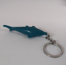 Vintage Blue Rubber 3.5” Shark Figure Keychain - $4.84