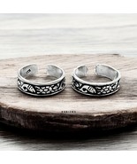 925 Sterling Silver Indian women Antique Fish Design foot toe rings band... - $35.11