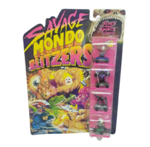 VINTAGE 1991 SAVAGE MONDO BLITZERS SCARS AND SPIKES GANG MOC 4 PACK TOY NOS - £29.18 GBP