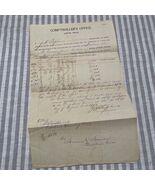 Texas Comptrollers Office 1903 Signed J. W. Stephens  - €13,76 EUR