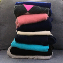 CASHMERE cutter lot 4+ lbs - 9 flawed sweaters 100% pure crafts upcycle fabric - £35.97 GBP
