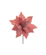 Glittered Poinsettia Flower Stem (Set of 6) - 791046 - $58.30