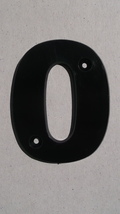 100 - New #0; Black 3.25 inch House Hotel Door Mailbox Multi-use Plastic Numbers - £87.72 GBP