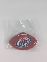 Miller Lite Football Keychain Keyring KeyTag BagTag Zipper Pull - £10.35 GBP