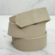 Off White Embossed Faux Leather No Buckle Belt Size Small S Womens - £10.27 GBP