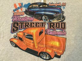 626A~ Vtg Western Street Nationals 2000 Bakersfield NSRA XXL Hot Rod Tee... - $17.30