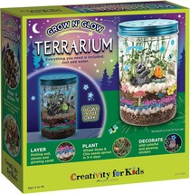Grow &#39;N Glow Terrarium Kit for Kids Educational Science Kits Ages 6 8 Kids Gifts - £18.40 GBP