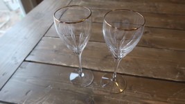 2 LENOX Crystal Wine Glasses 7 7/8inches - £11.96 GBP