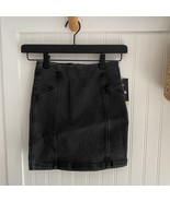 Art Class Girls Kids Black Washed Stretch Denim Skirt M (7/8 Years) NWT - £12.26 GBP