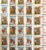 1988 Candy Claus Christmas Stamps American Lung Association Complete 42 ... - £31.41 GBP