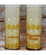 Walt Disney World Polynesian Village Amber Tiki Glass Tall  3.2&quot; Dia  7.... - $61.73