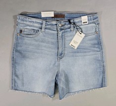 JUDY BLUE Women’s XL Blue Audra High Rise Distressed Raw Hem NEW JB15279LT  - $529.62 MXN