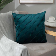Pure Color Velvet Plaid Pillowcase Home Sofa Bedside Pillow Short Plush ... - €11,11 EUR+