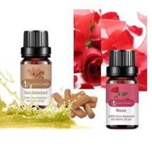 LurnaoQueen Natural Organic Pure Essential Therpeutic Oil 10ML Sandalwood + Rose - £7.74 GBP