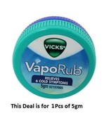 Vicks Vaporub Ointment Vaporizing blocked nose cough Nasal headache Reli... - $4.33 CAD