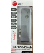 SIIG - JU-TB0512-S1 - Thunderbolt 3 Aluminum USB Type C Hub with 4K - Sp... - $49.95