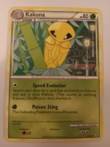 Pokemon 2010 HeartGold SoulSilver Unleashed Kakuna 32/95 Single Trading Card NM - £15.02 GBP