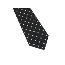 Men's Stacy Adams Tie and Hankie Set Woven Silky Satin #SAT129 Black Polka Dot image 3