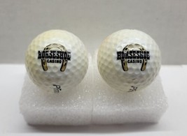 Horseshoe Casino Logo Golf Ball Pinnacle 1 Gold Lot of 2 - $15.83