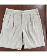 Tommy Bahama Silk Blend Khaki Front Pleat Shorts 34 9” Inseam - $23.04