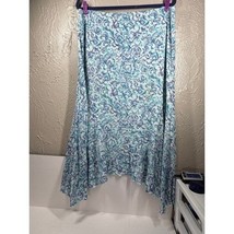 J Jill Floral Skirt Aqua Purple White Ruffle Large Lined Ballet Cottage ... - $460.12 MXN J Jill Floral Skirt Aqua Purple White Ruffle Large Lined Ballet Cottage ... - $460.12 MXN