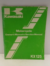 Kawasaki Motorcycle Owner&#39;s Manual &amp; Service Manual KX125 - £17.19 GBP