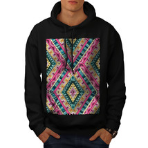 Wellcoda Psychedelic Pattern Mens Hoodie, Colorful Casual Hooded Sweatshirt - £26.19 GBP+