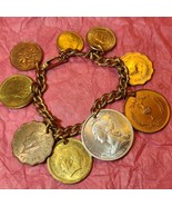 Gorgeous Antique World Coin Bracelet from 1940s 1950s 1960s - £59.03 GBP