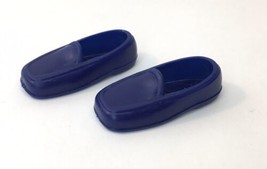 VTG Ken Barbie Doll Dark Blue Squishy Loafer Shoes  - Taiwan - £11.84 GBP