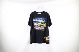 Vtg NASCAR Mens Large Faded Spell Out Jeff Burton Racing Short Sleeve T-Shirt - £27.65 GBP