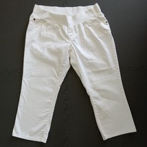 Liz Lange Maternity White Capri Jeans Pants Size 12 Cropped Jeans - $13.20